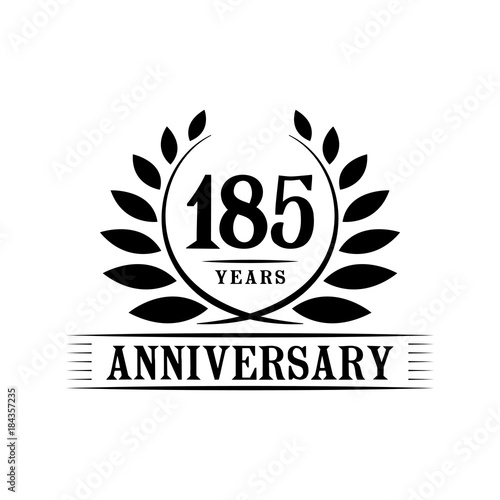 185 years design template. Anniversary vector and illustration template. © JohnyBlack