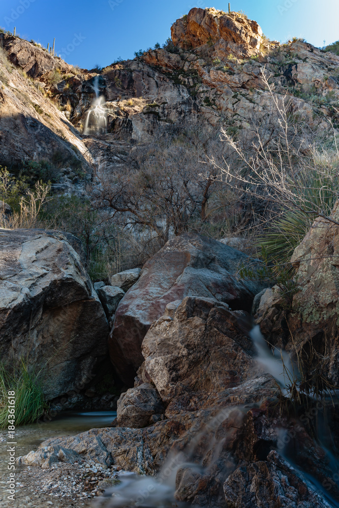 Obraz premium Hidden Falls in Catalina State Park near Oro Valley, Arizona.