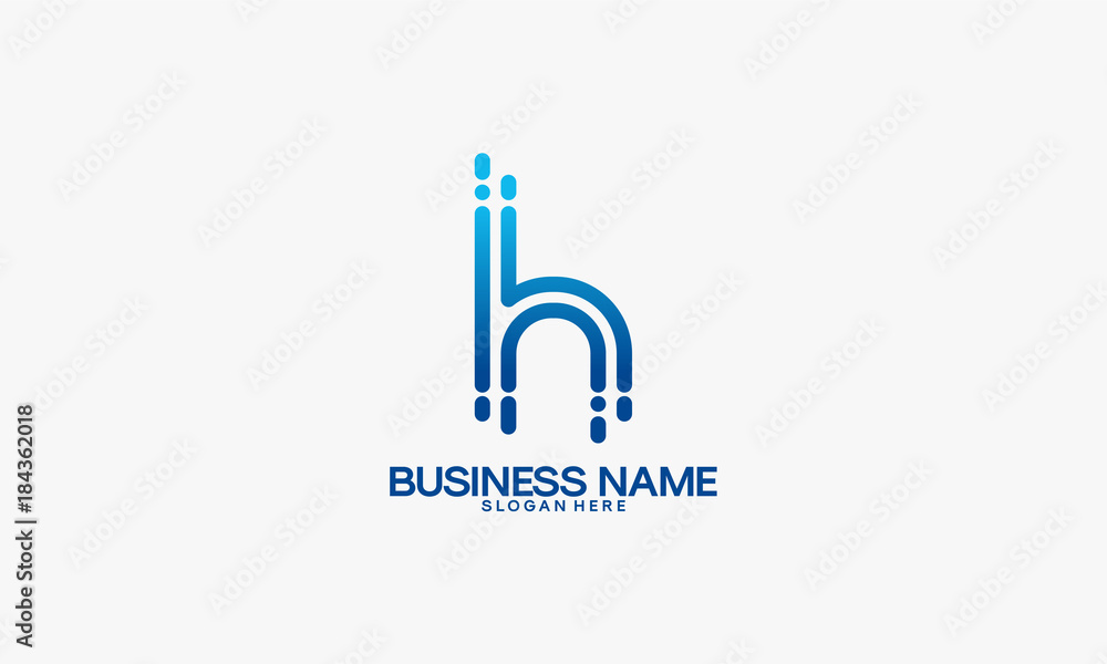 simple H initial technology logo designs template, Technology and Digital Initial logo designs vector