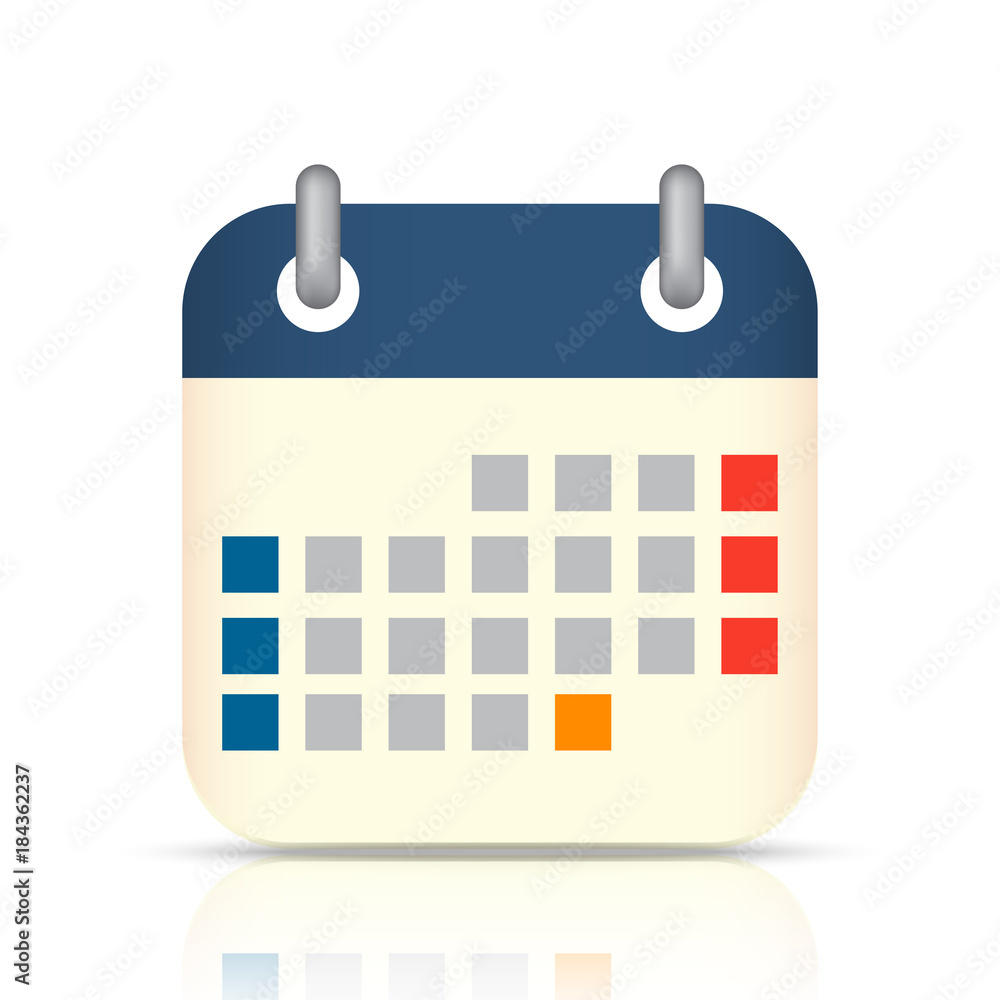 Calendar flat icon vector illustration EPS10 Calendar flat icon vector illustration EPS10