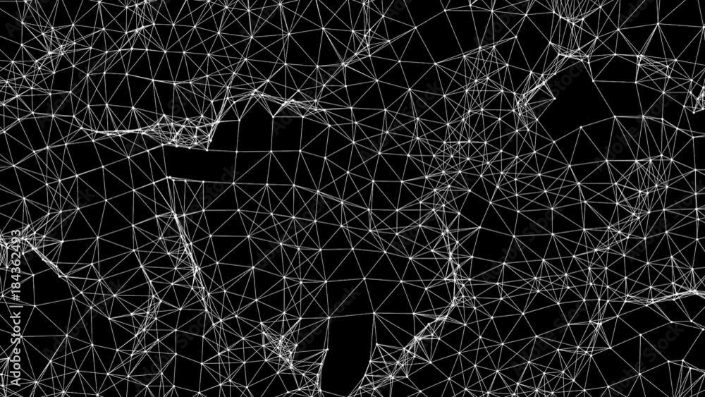 Fractal 2010: Futuristic wireframe mesh undulation (Loop).
