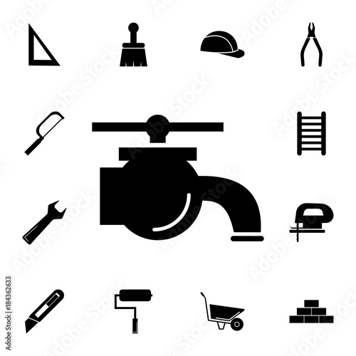 Water tap icon. Set of construction tools icons. Web Icons Premium quality graphic design. Signs, outline symbols collection, simple icons for websites, web design, mobile app