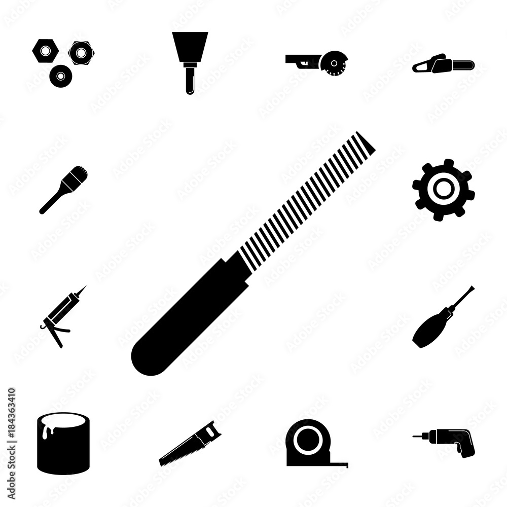 Rasp work tool icon. Set of construction tools icons. Web Icons Premium ...