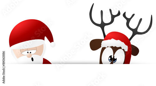 Weihnachtsmann und Rentier