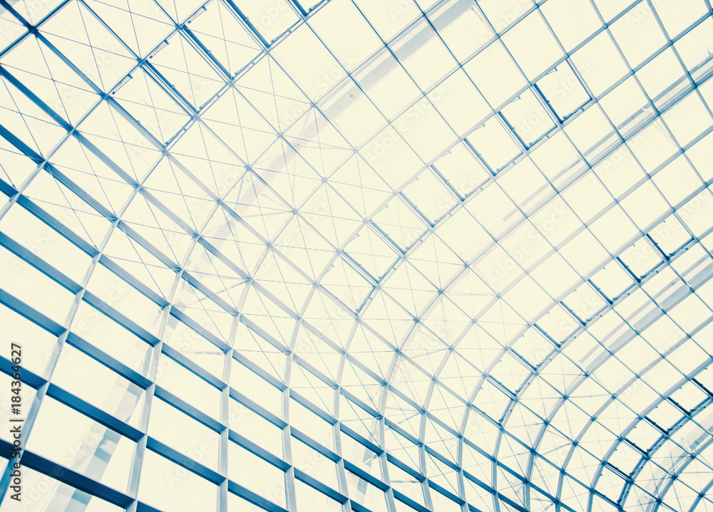 Transparent glass ceiling subway station , Airport ,Modern Building with curving roof and glass steel column. Transparent glass ceiling subway station , Airport ,Modern Building with curving roof and glass steel column.