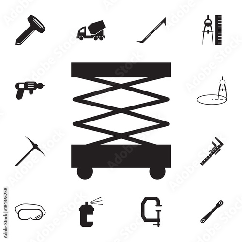 Scissors lift icon. Set of construction tools icons. Web Icons Premium quality graphic design. Signs, outline symbols collection, simple icons for websites, web design, mobile app