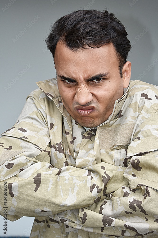 Male Soldier And Anger Male Soldier And Anger
