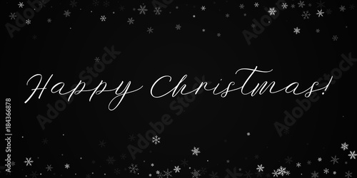 Happy Christmas greeting card. Sparse snowfall background. Sparse snowfall on red background.cool vector illustration.