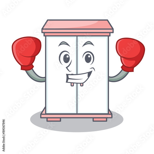 Boxing cabinet character cartoon style