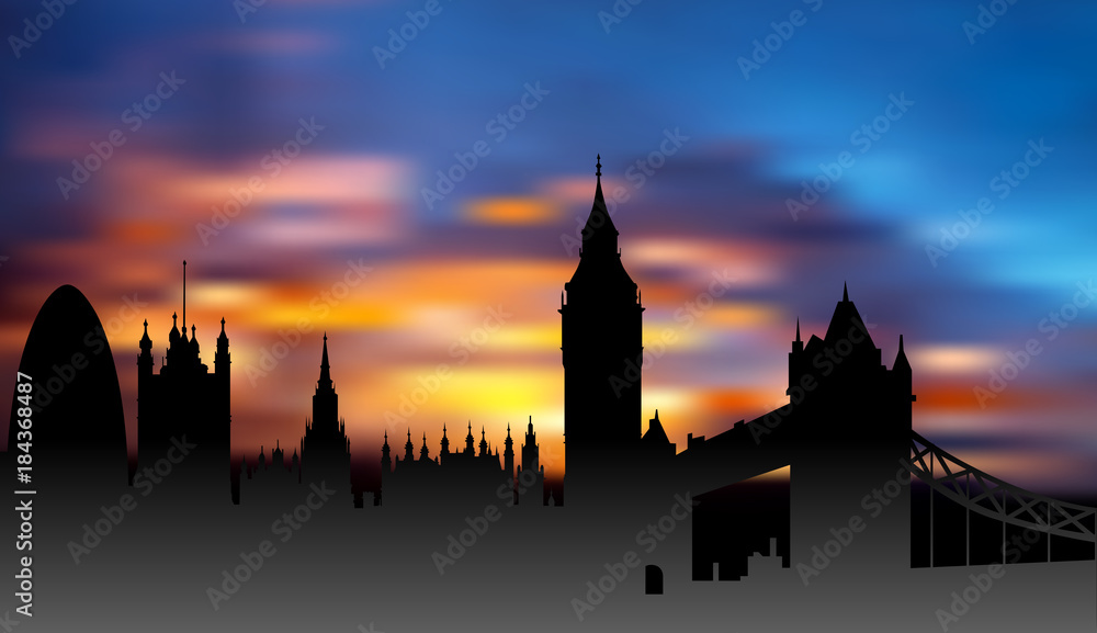 London City At Nightfall, The United Kingdom