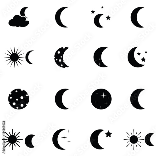 moon icon set