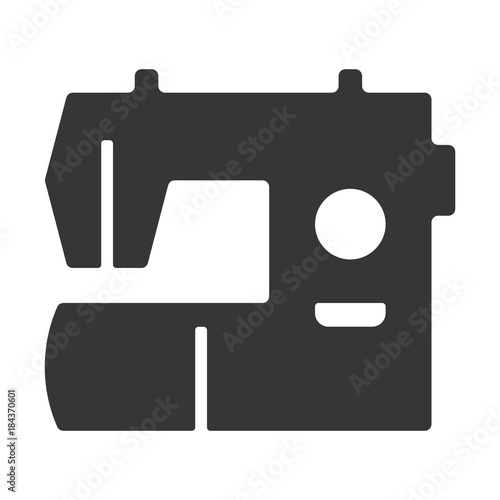 Sewing machine vector Icon, silhouette household appliances and electronics icons, vector graphics