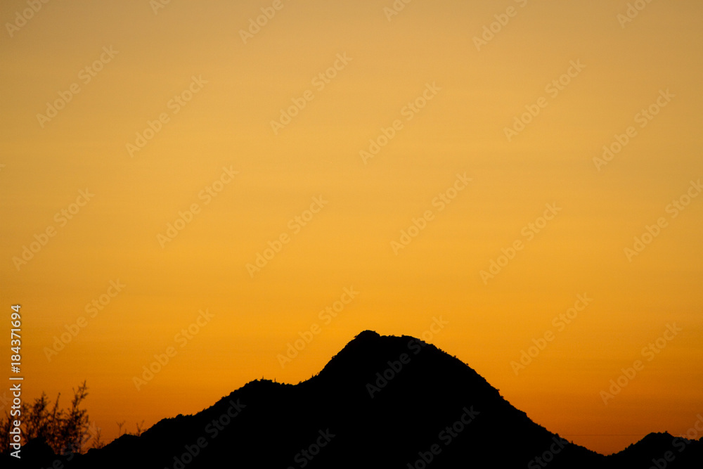 Mountain against the evening Sky
