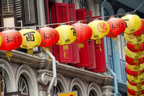 Chinese lanterns in Singapore Street