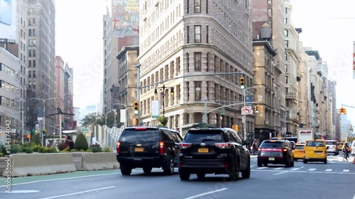 Madison square fifth avenue New York: Traffic Slow Motion