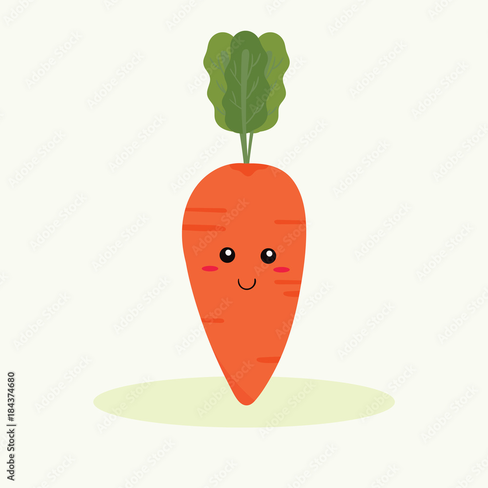 cute carrot vector - obrazy, fototapety, plakaty 