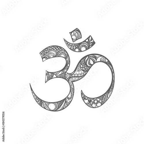 Omkara sign with pattern