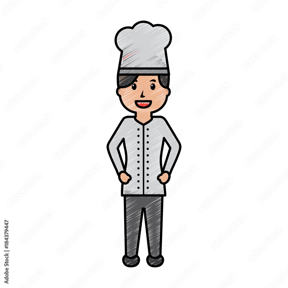 female chef worker professional cooking vector illustration drawing image female chef worker professional cooking vector illustration drawing image