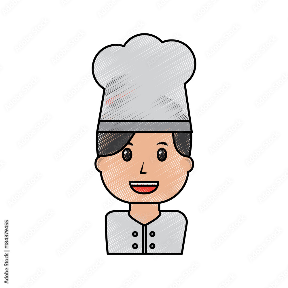 portrait chef woman occupation worker vector illustration drawing image portrait chef woman occupation worker vector illustration drawing image