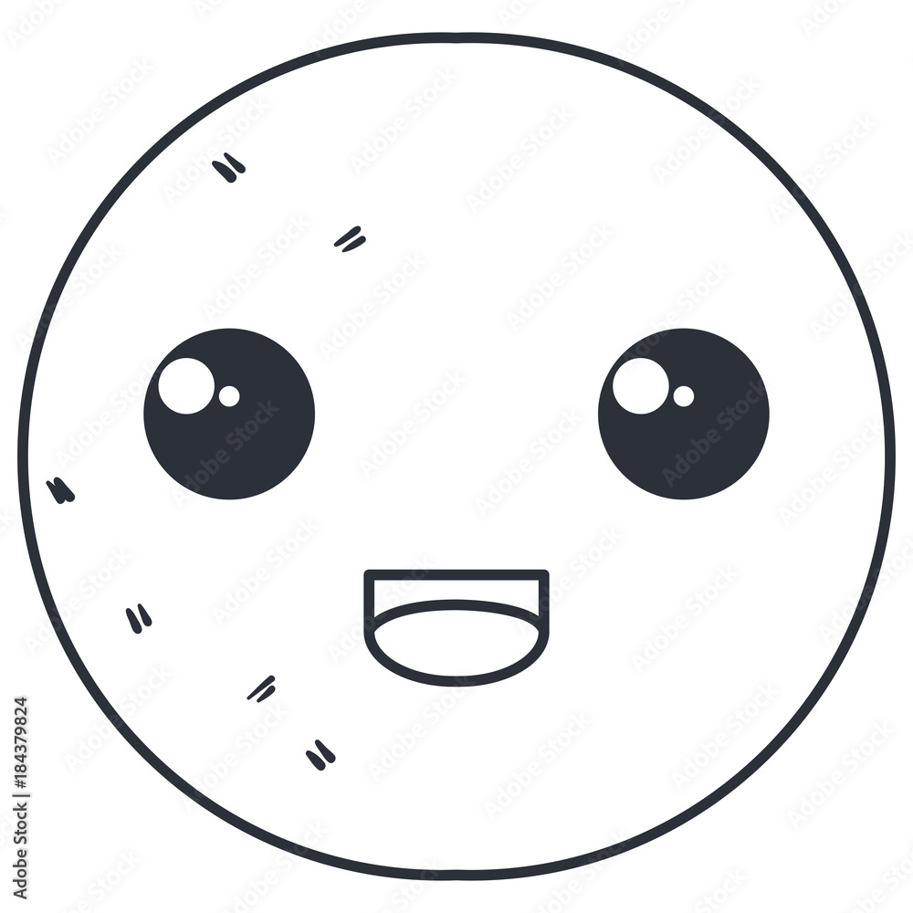 Fototapeta premium moon kawaii character isolated icon