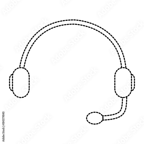 headset support helpline communication equipment vector illustration