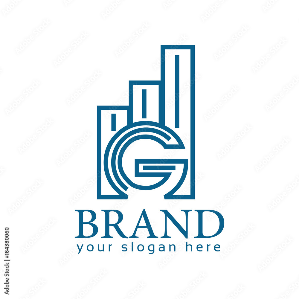 Letter G, Creative Letter G in growth chart Letter G, Creative Letter G in growth chart