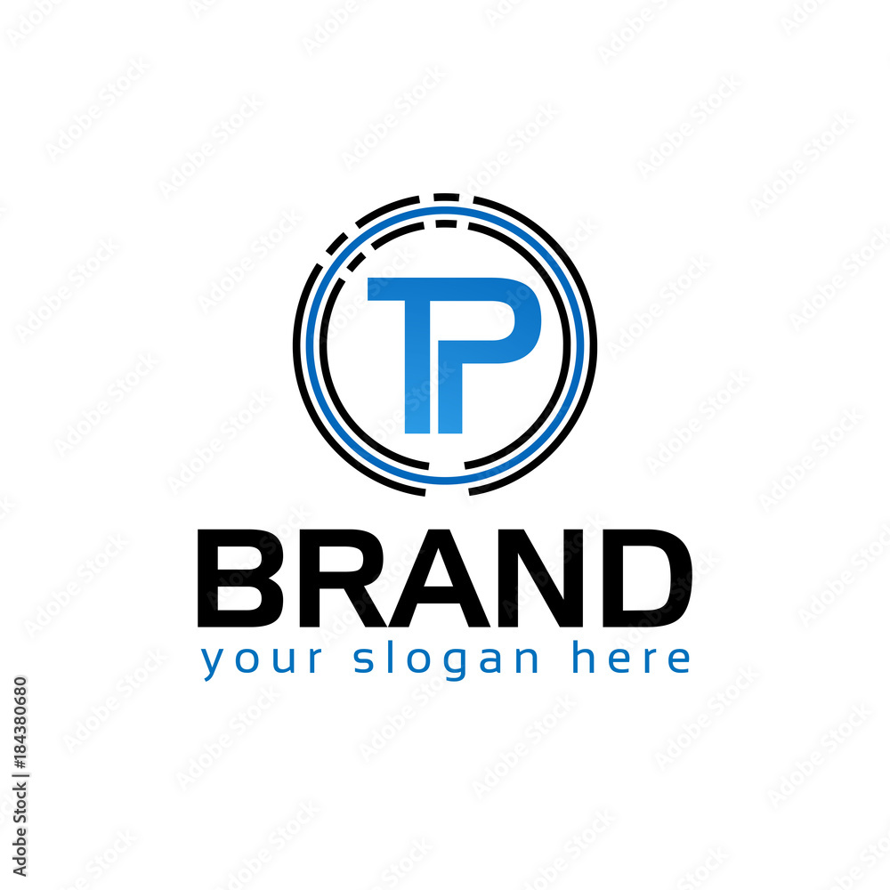Letter T and P, Creative Letter T and P in circle Letter T and P, Creative Letter T and P in circle