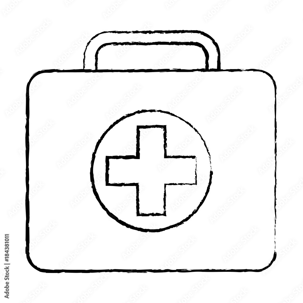medical kit first aid emergency case vector illustration medical kit first aid emergency case vector illustration