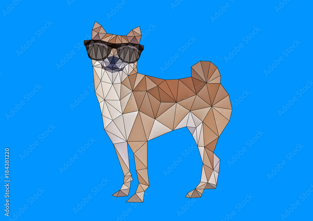 多角形のサングラスをかけた犬 Stock Illustration Adobe Stock 多角形のサングラスをかけた犬 Stock Illustration Adobe Stock