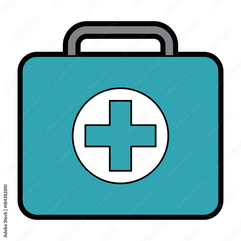 medical kit first aid emergency case vector illustration medical kit first aid emergency case vector illustration