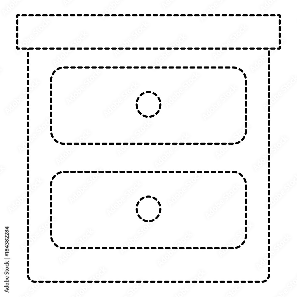 Fototapeta premium bedroom drawer isolated icon