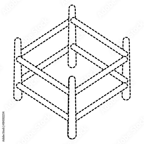 wooden corral isolated icon