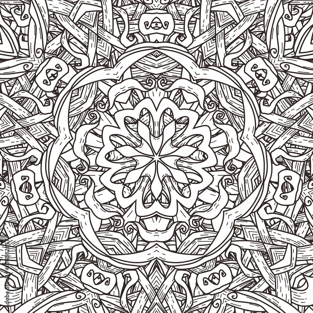 Fototapeta premium Vector seamless pattern in mandala style