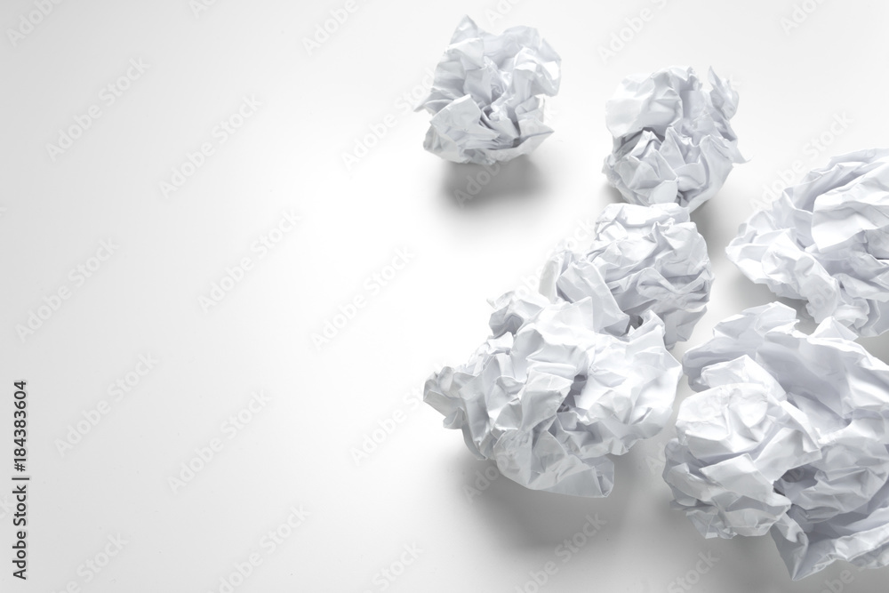 ball of white paper ball of white paper