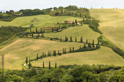 Tuscany, provence of Siena, La Foce at Tuscany hills, Italy