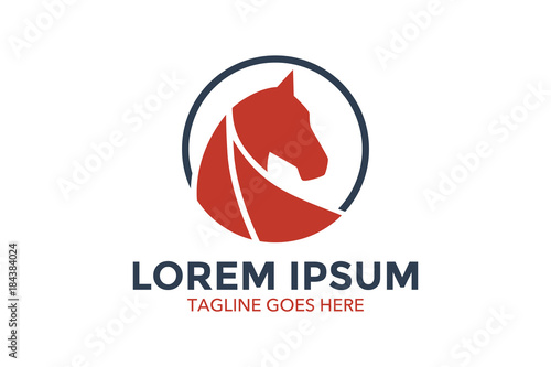 unique horse logo. editable. vector illustration logo