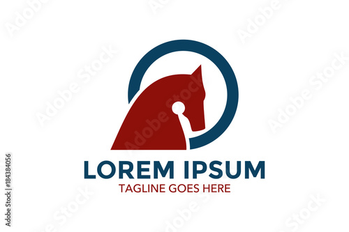 unique horse logo. editable. vector illustration logo