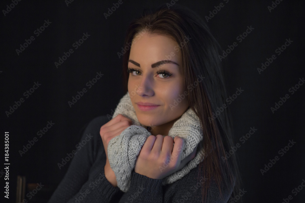 Attractive young woman in a winter fashion shot Attractive young woman in a winter fashion shot