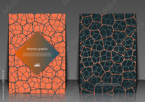 Flyer template with abstract background. Structure molecule and communication. Scientific concept for your design. Medical, technology, science background. Eps10 Vector illustration