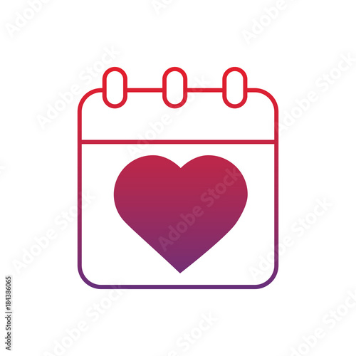 valentines day calebration calendar romantic date vector illustration