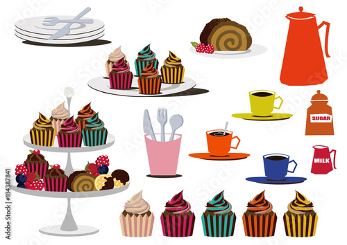 バレンタイン用の素材。チョコレートケーキの素材。ティータイム。