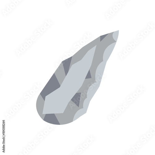 Stone age Neanderthal primitive tool vector flat icon