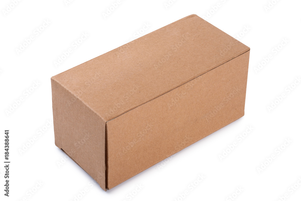 Cardboard box isolated on a white background