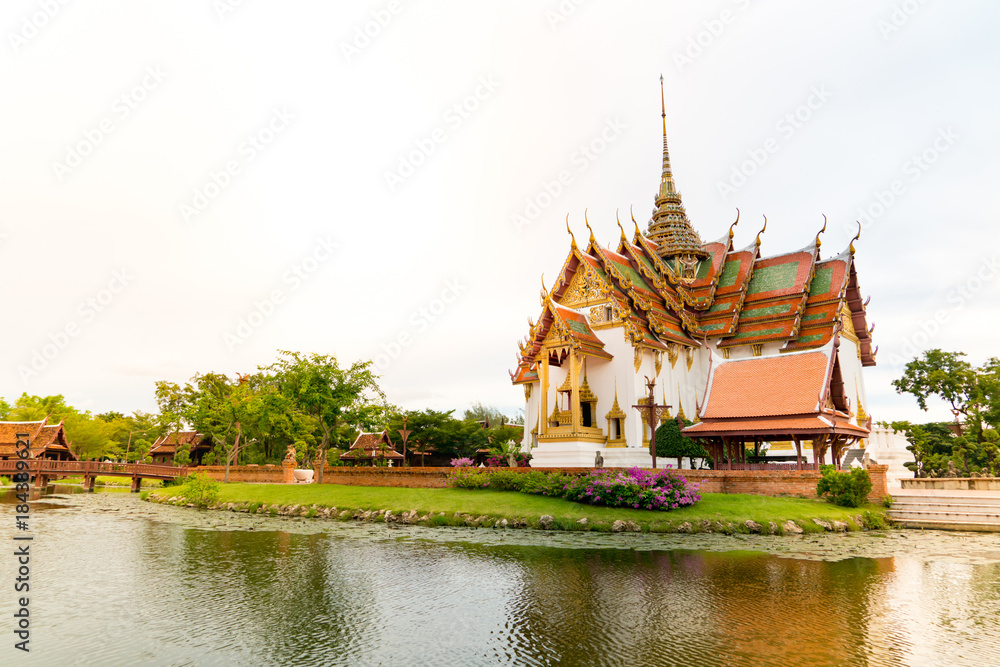 SAMUT PRAKAN, THAILAND, Sep 2017: The ancientcity Phra Thinang Dusit Maha Prasat