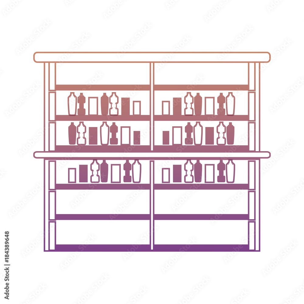 Obraz premium supermarket shelves design concept 
