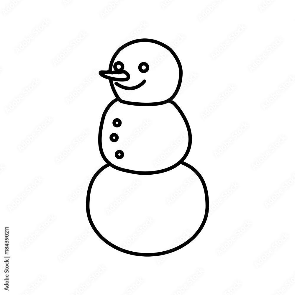 Snowman winter cartoon