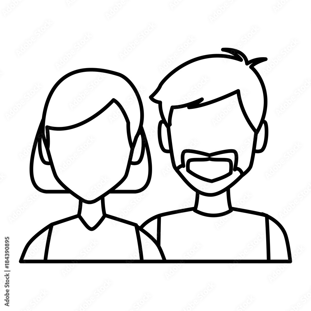Couple avatar cartoon Couple avatar cartoon