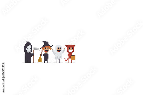 8bit Halloween Characters