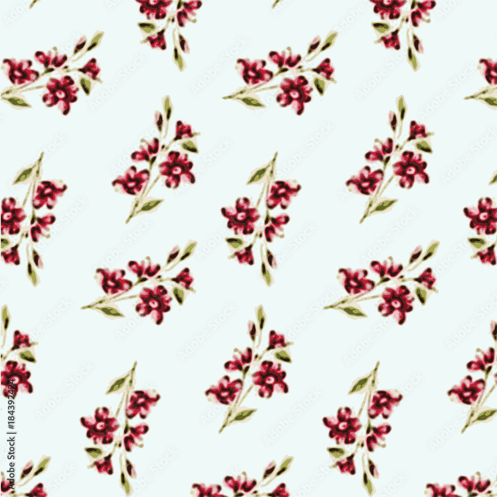 custom made wallpaper toronto digitalflower nature pattern floral pink abstract leaf green roses red love
