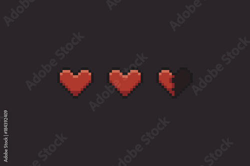Pixel Art Hearts